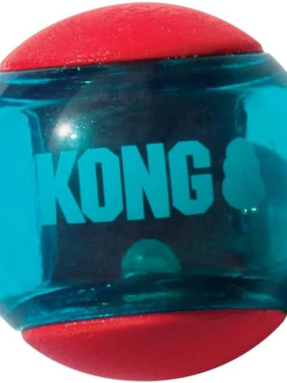 KONG Squeezz Action Ball Dog Toy Red Medium Squeaky Fetch Interactive